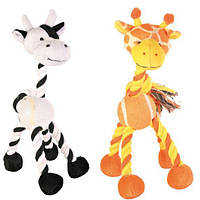 Іграшка для собак Trixie з каната зебра, жираф 28 см (1 шт.)
