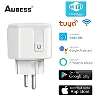 WiFi смарт розетка Aubess Smart Life 20А, белая