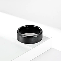 Мужское кольцо черное, Все размеры, Черное кольцо для парней из ювелирной стали К-1, b2