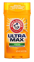 Твердий дезодорант-антиперспірант для чоловіків, аромат «Свіжість» від Arm & Hammer, UltraMax, 73 г
