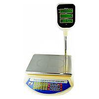 Торговые весы настольные до 40 кг Promotec PM 5052, электронные весы аккумуляторные со стойкой, b2