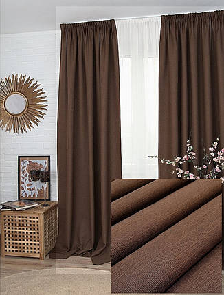 Готова Штора Блекаут "Конкорд" Шоколад, фото 1