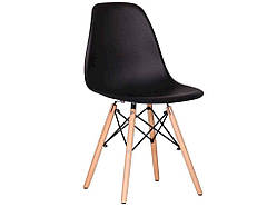 Стул пластик Aster RL Wood Чорний ТМ AMF