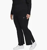Urbanshop com ua Штани Nike Sportswear Chill Knit Tight Mini-Rib Flared Leggings (Plus Size) Black FV8000-010