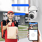 Вулична поворотна камера відеоспостереження NJ PRO IP360 / Бездротова WIFI камера з датчиком руху, фото 7