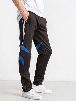 Підліткові спортивні штани для хлопчика з синім принтом еластик, чорного кольору, XXL