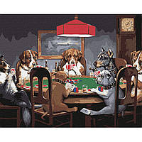 Картина за номерами "Собаки грають у покер ©Касіус Кулідж" Ідейка KHO4327 40х50 см ds
