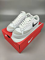 Кроссовки Найк женские подростковые Nike Blazer Low White&Black