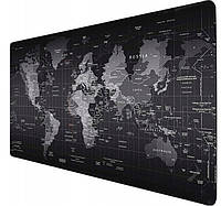 Великий килимок для мишки 90 см х 40 см х 0,3 см Чорно-сірий