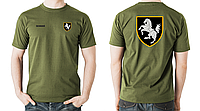 Футболка олива емблема 1-ша окрема танкова Сіверська бригада  + позивний