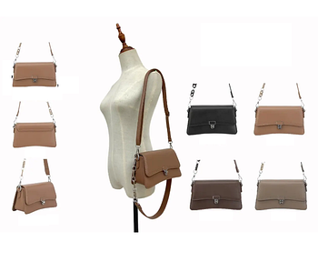 Сумка жіноча крос-боді 22*13 см з клапаном зі штучної шкіри в різних кольорах Liza