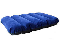 Подушка надувна велюрова синя 68672 ТМ INTEX