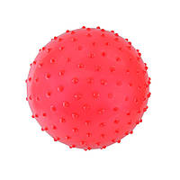 Мячик детский с шипами MB0110 резиновый 12 см, 38 г (Красный) ds
