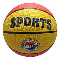 Мяч баскетбольный Extreme Motion BB1485 №7, 520 грамм (Коричнево-желтый) ds