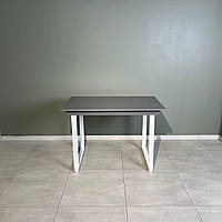 Мебель кухонный стол EDGAR slide 18 мм 1100(1500)х750х700 Антрацит / Білий мат