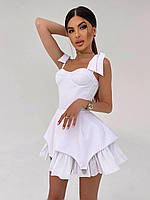 Приталене міні плаття з розкльошеною спідницею та корсетним верхом без рукава (р. S, M) 66PL5689Е