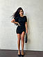 Коротке плаття з трикотажу рубчик облягаюче з коротким рукавом (р. 42-46) 9PL5702, фото 9