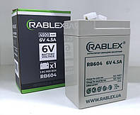 Акумуляторна батарея 6В 4,5Ач 70х47х100 Rablex RB 604 (20 шт/ящ)