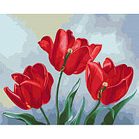 Картина за номерами "Червоні тюльпані" © Anna Steshenko Brushme BS53916 40x50 см ds