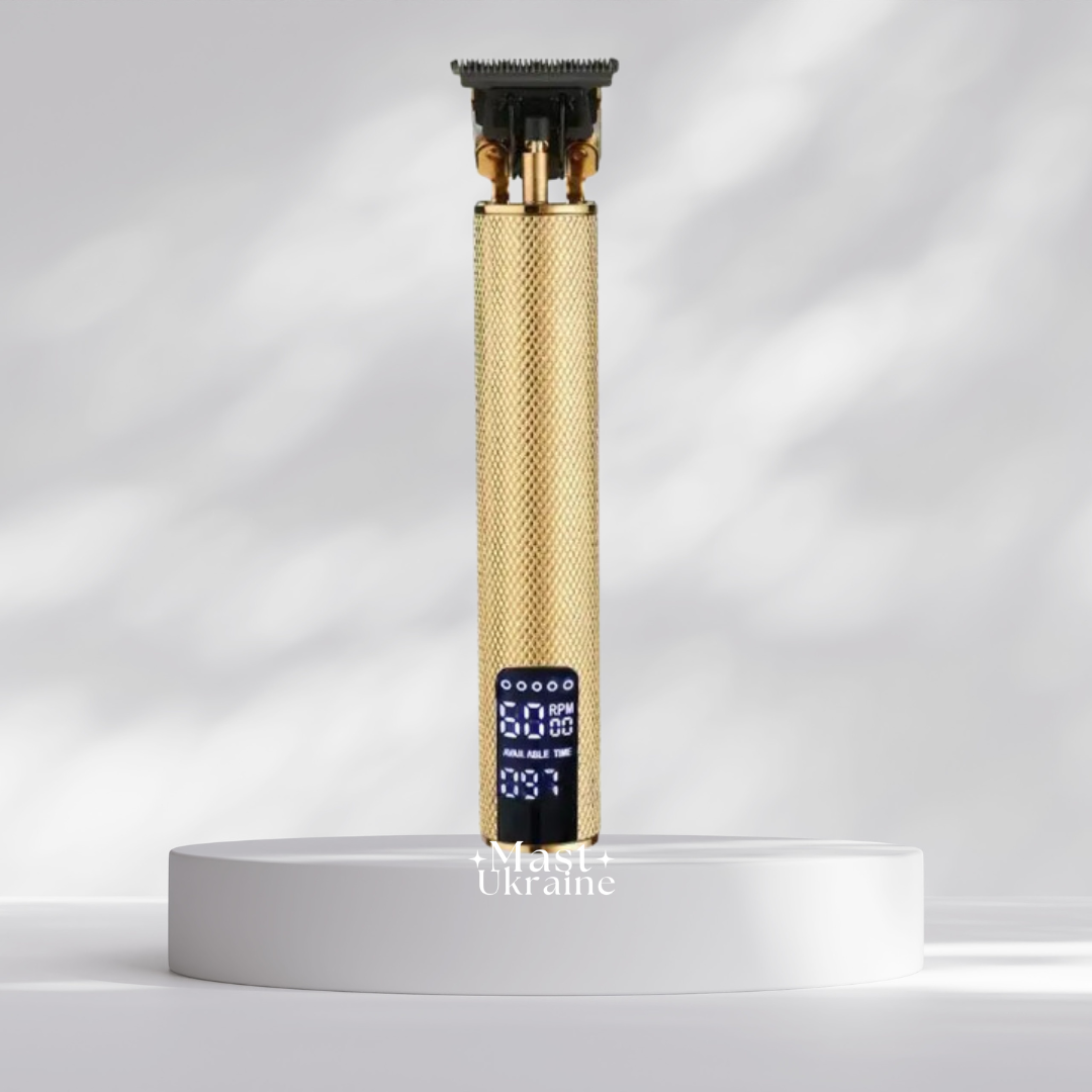 Професійний акумуляторний тример для бороди та вусів VGR з дисплеєм і змінними насадками MS-29, фото 1