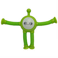 Детская игрушка антистресс Телепузык с гибкими телескопическими лапами ZB-59 с подсветкой (Green) ds
