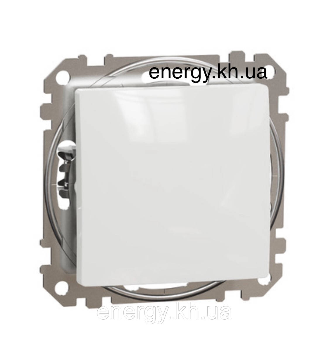 Одноклавішний вимикач Білий Sedna Design