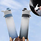 Спортивна пляшка для води з розпилювачем 650 мл, Синя / Пляшечка для води / Пляшка для спорту, фото 6