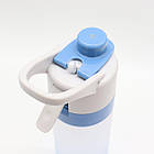Спортивна пляшка для води з розпилювачем 650 мл, Синя / Пляшечка для води / Пляшка для спорту, фото 4