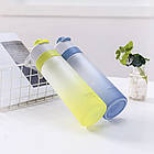 Спортивна пляшка для води з розпилювачем 650 мл, Жовта / Пляшечка для води / Пляшка для спорту, фото 8