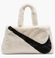Urbanshop com ua Сумка Nike Sportswear Faux Fur Tote Bag 10L Beige FB3050-838 РОЗМІРИ ЗАПИТУЙТЕ