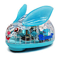 Музыкальная игрушка Кролик 880-6 ездит с музыкой и светом (Синий) Seli Музична іграшка Кролик 880-6 їздить з