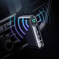 Bluetooth аудіоресивер Baseus BSBA-02 аудіоадаптер в авто AUX Car Reciver WXQY010001 Black