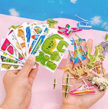 Інтерактивна іграшка зд пазли картонні 30 карток з фігурами