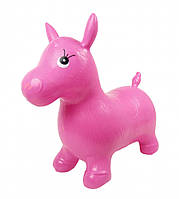 Детский прыгун-лошадка MS0737 резиновый (Розовый) Seli Дитячий стрибун-конячка MS0737 гумовий (Рожевий)
