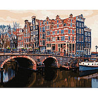 Картина по номерам "Очаровательный Амстердам" Идейка KHO3615 40х50 см Seli Картина за номерами "Чарівний