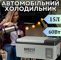 Холодильники для машины Brevia 15л 22100 60Вт с USB порт для зарядки устройств, Авто-холодильник в машину