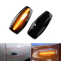 LED Указатели поворота на крыло Hyundai Tucson Kia Sportage 04-10 чёрные