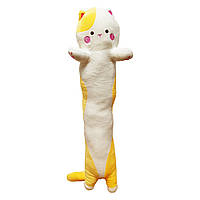 М'яка іграшка антистрес "Кіт батон" K15216, 70 см (Жовтий) Seli
