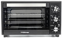 Електродуховка Holmer HEO-142CR Black, 1700w, 42л, конвекція, в комплекті деко з антипригарним покриттям та