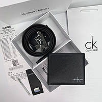 Мужской подарочный набор ремня и портмоне Calvin Klein Seli Чоловічий подарунковий набор ремень та портмоне