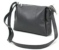 Небольшая женская кожаная сумка Borsacomoda темно серая Seli Невелика жіноча шкіряна сумка Borsacomoda