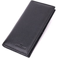 Вертикальний жіночий гаманець на магнітах із натуральної шкіри ST Leather 22540 Чорний Seli