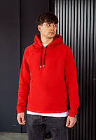 Худи мужское стаф красное Staff red basic fleece Seli Худі чоловіче стаф червоне Staff red basic fleece