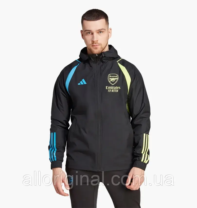 AllOriginal com ua Куртка Adidas Arsenal Tiro 23 All-Weather Black HZ2162 РОЗМІРИ ЗАПИТУЙТЕ, фото 1