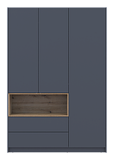 Шафа для одягу з нішею Doros ДЕЙЛ Графіт/Дуб евок 3 ДСП 150х52х220 (44900258), фото 2