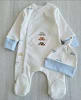 Нарядный костюм для новорожденных 62 р Белый Костюм на выписку Комплект на выписку