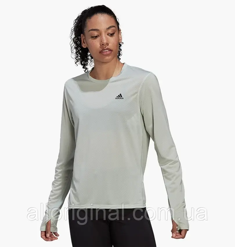 AllOriginal com ua Лонгслів Adidas Run Icons Running Long-Sleeve Top Green HK9141 РОЗМІРИ ЗАПИТУЙТЕ