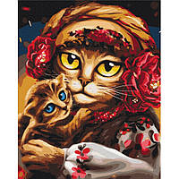 Картина за номерами "Сім'я котиків" © Маріанна Пащук Brushme BS53117 40х50 см Seli