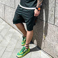 Шорты трикотаж зеленые спортивные мужские шорты на лето Seli Шорти трикотаж зелені спортивні чоловічі шорти на