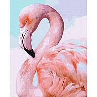 Картина по номерам "Розовый фламинго" ©Ira Volkova Идейка 40х50 см Seli Картина "Рожевий фламінго" ©Ira